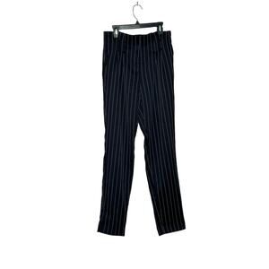 Streetwear Society black white pin stripes high waist pleated pants size XS